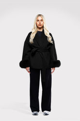 Blazer Aveludado com laço - Preto